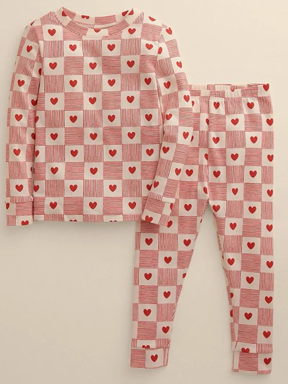 New 4T Little & Co. by Lauren Conrad PJ Set Pajamas Hearts Valentine’s Day Red
